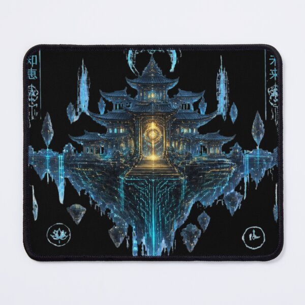 Item preview, Floating Cyber Temple | Futuristic Japanese Fantasy Shrine designed and sold by NovaInk76.