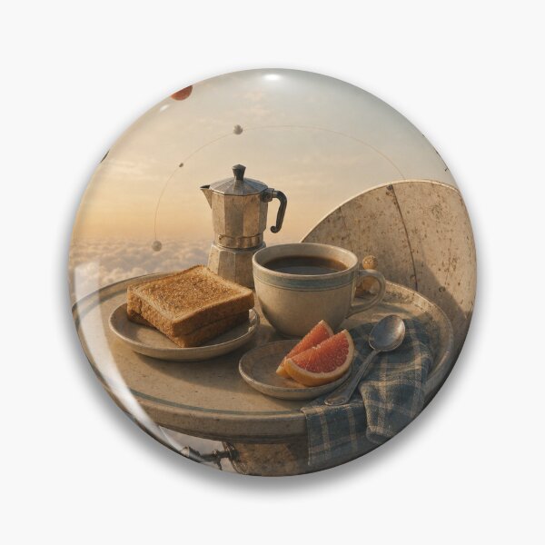 Item preview, Breakfast on a Sleeping Satellite designed and sold by Quiet Badge Studio.