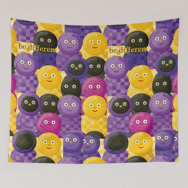 Item preview, Purple Blob Crowd Be Different Art designed and sold by Piotrek0001.