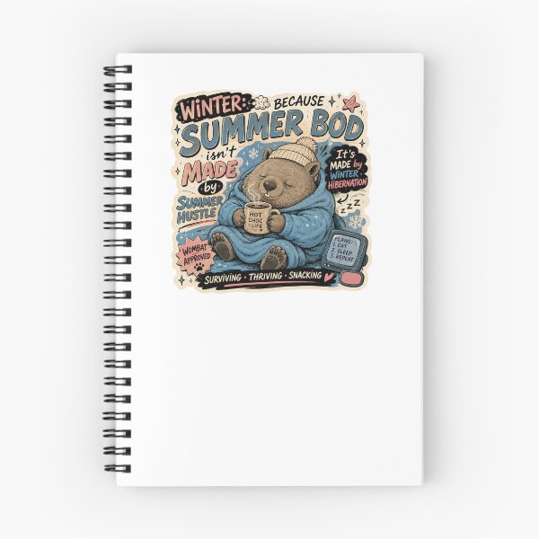 Item preview, Winter Summer Wombat Approved Funny Australian Winter Body Image Humor designed and sold by Yellowriversss.
