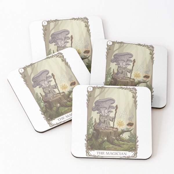 Item preview, Magician Mushroom Tarot Card Mycelium Art designed and sold by SMARTKIT  DESIGNAGENCY.