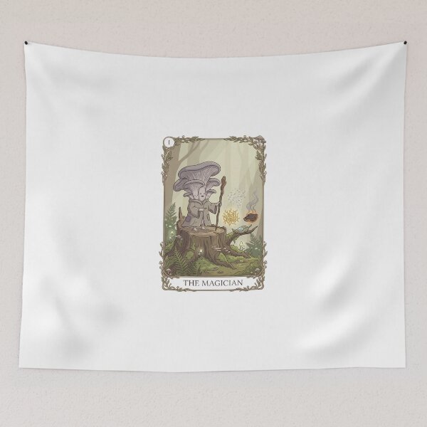 Item preview, Magician Mushroom Tarot Card Mycelium Art designed and sold by SMARTKIT  DESIGNAGENCY.