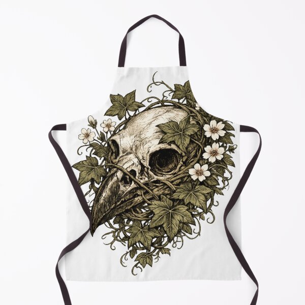 Item preview, Raven Skull Ivy Flowers Dark Botanical Gothic Bird Design designed and sold by irfanshikh.