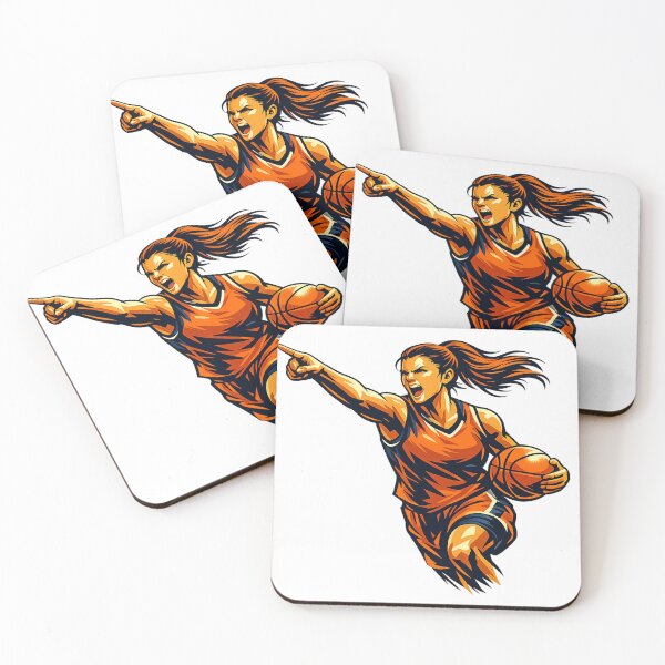 Item preview, Dynamic Female Basketball Player Action Sports Vector Illustration designed and sold by redengineers.