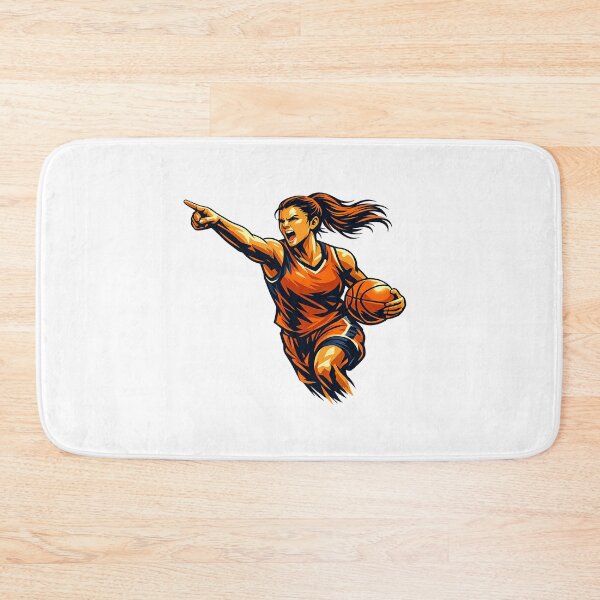 Item preview, Dynamic Female Basketball Player Action Sports Vector Illustration designed and sold by redengineers.