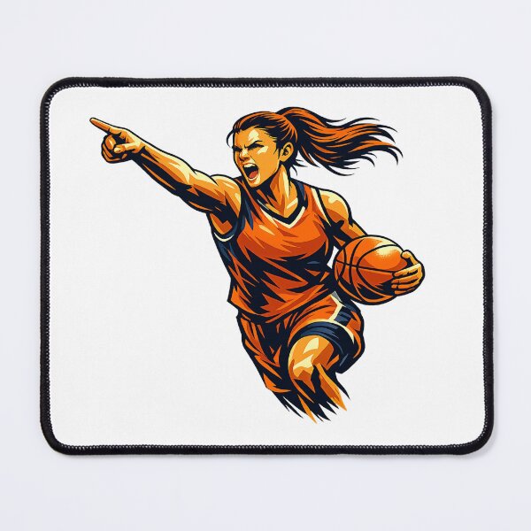 Item preview, Dynamic Female Basketball Player Action Sports Vector Illustration designed and sold by redengineers.