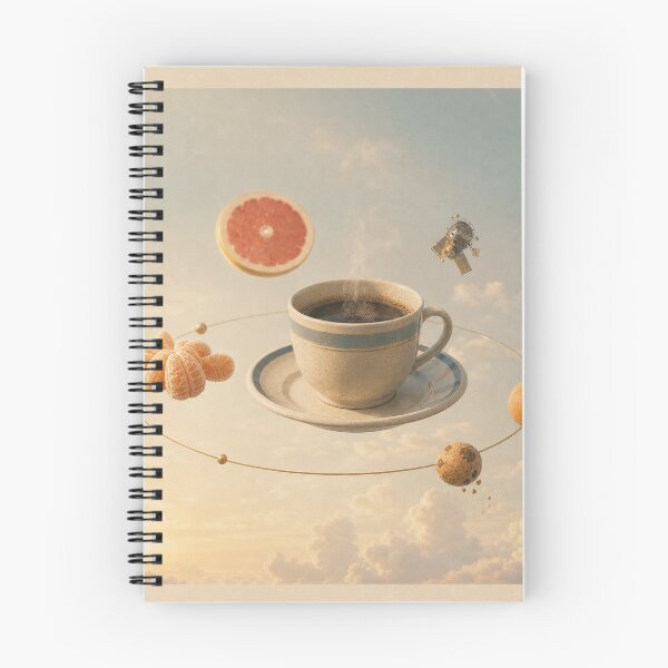 Item preview, Coffee Cup Morning Orbit designed and sold by Quiet Badge Studio.