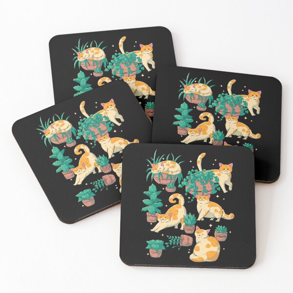 Item preview, Cats Curious about Plants designed and sold by DreamingPainter.
