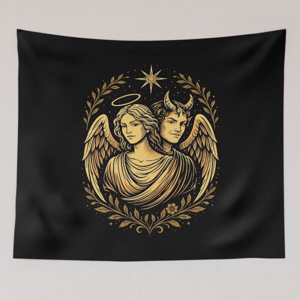Item preview, Angel and Devil, Light and Shadow, Gothic Symbol designed and sold by Christine Krahl.