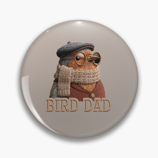 Item preview, Vintage Bird Dad Embroidered Robin Portrait Design designed and sold by MegaNovaArt.