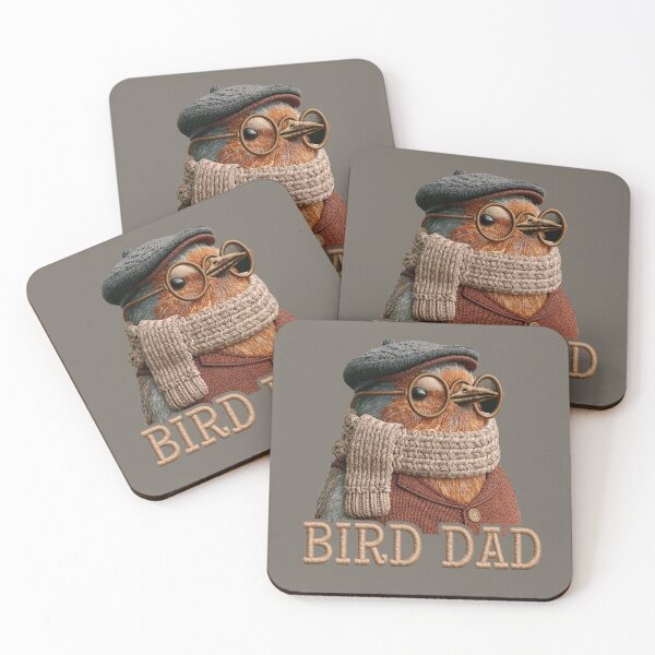 Item preview, Vintage Bird Dad Embroidered Robin Portrait Design designed and sold by MegaNovaArt.