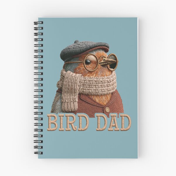 Item preview, Vintage Bird Dad Embroidered Robin Portrait Design designed and sold by MegaNovaArt.