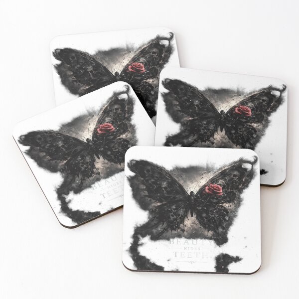 Item preview, Beauty Hides Teeth | Dark Butterfly Horror Design designed and sold by Grandtshirt | Creative Print Designs.
