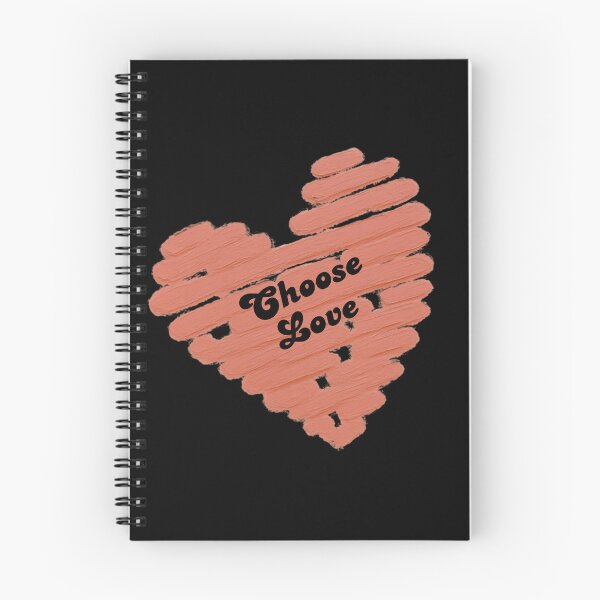 Item preview, Choose Love – Hand Painted Coral Heart Typography | Minimalist Inspirational Design designed and sold by VariusDesigns.