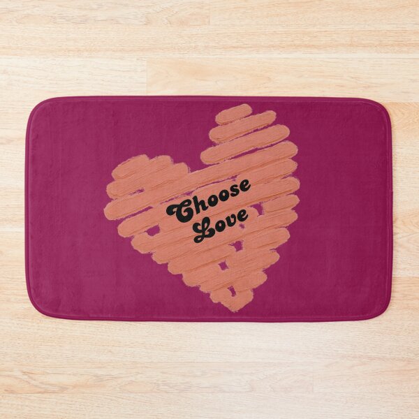 Item preview, Choose Love – Hand Painted Coral Heart Typography | Minimalist Inspirational Design designed and sold by VariusDesigns.