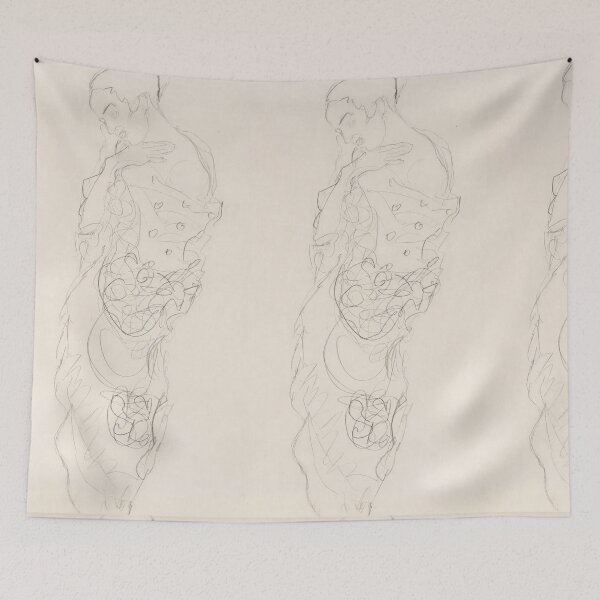 Item preview, Standing Woman Pencil Line Study designed and sold by artofuniverse.