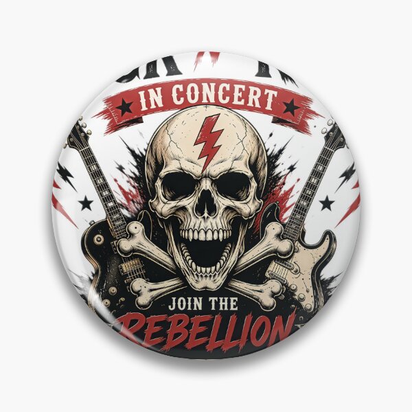 Item preview, Rock 'N' Roll Rebellion – Vintage Skull Concert Poster Design designed and sold by Artisan Finds Online.