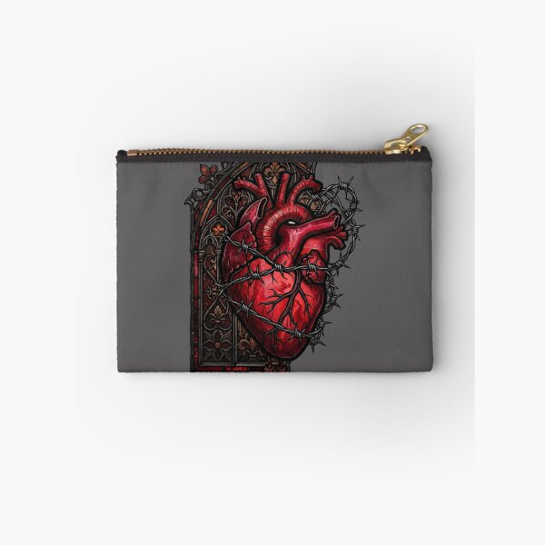 Item preview, Vivid Red Heart with Barbed Wire — Gothic Stained Glass designed and sold by David Mateo ArtWorks.