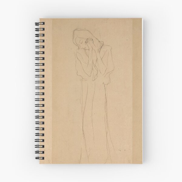 Item preview, Sorrowful Standing Woman Pencil Sketch designed and sold by artofuniverse.