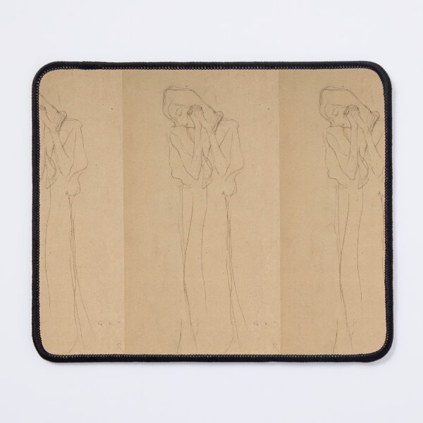 Item preview, Sorrowful Standing Woman Pencil Sketch designed and sold by artofuniverse.