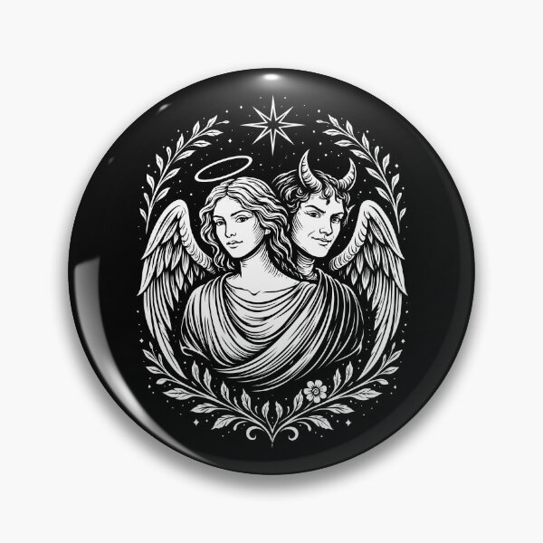 Item preview, Angel and Devil, Light and Shadow, Gothic Symbol designed and sold by Christine Krahl.