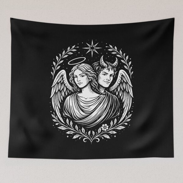 Item preview, Angel and Devil, Light and Shadow, Gothic Symbol designed and sold by Christine Krahl.