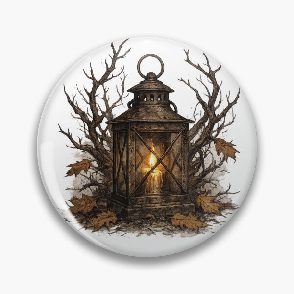 Item preview, Glowing Lantern Bare Branches Dark Gothic Autumn Design designed and sold by irfanshikh.