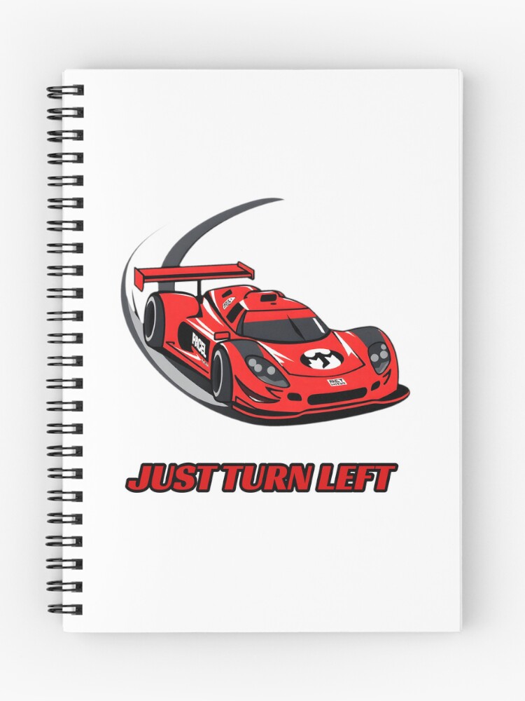 Thumbnail 1 of 3, Journal, Just Turn Left - Sim Racing Humor designed and sold by GarageGraphics.
