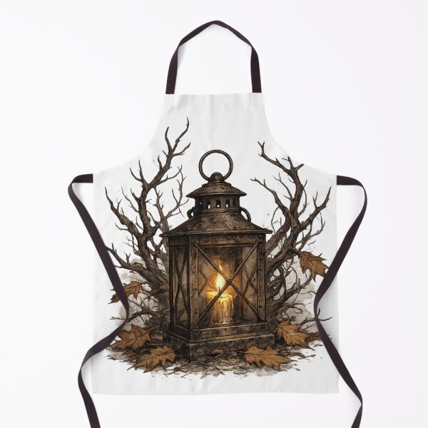 Item preview, Glowing Lantern Bare Branches Dark Gothic Autumn Design designed and sold by irfanshikh.