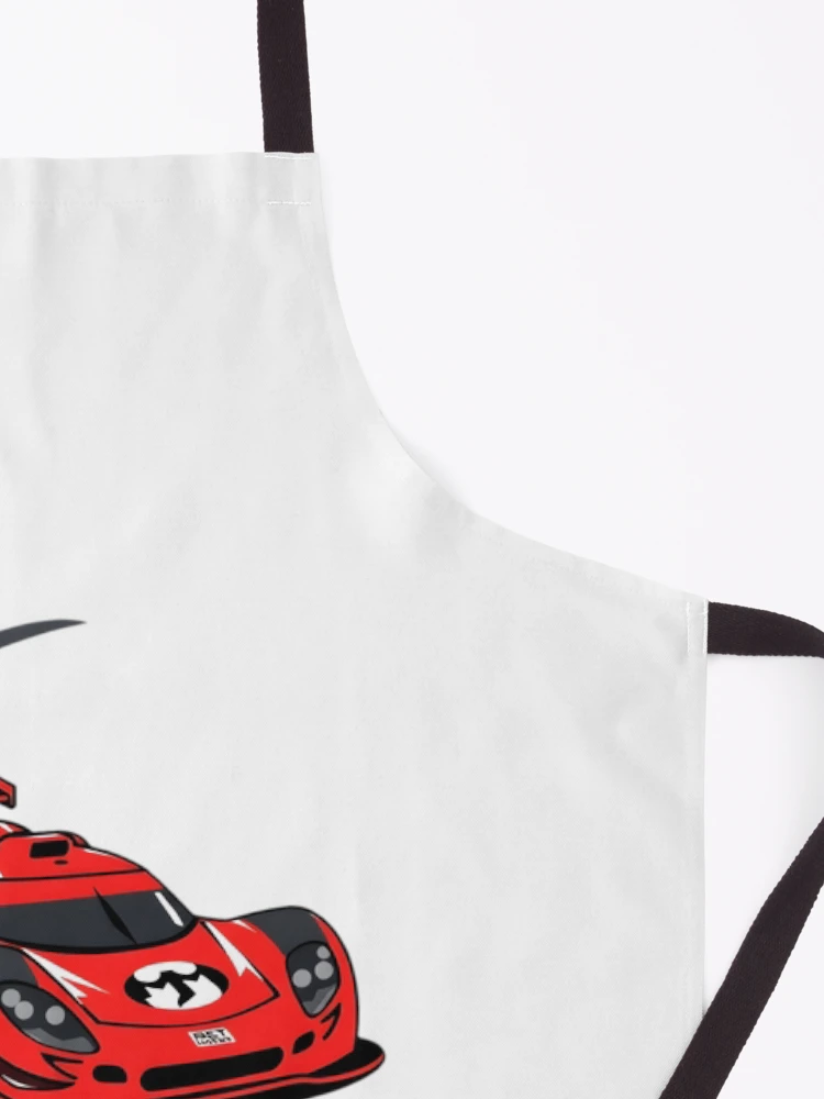Thumbnail 3 of 6, Apron, Just Turn Left - Sim Racing Humor designed and sold by GarageGraphics.