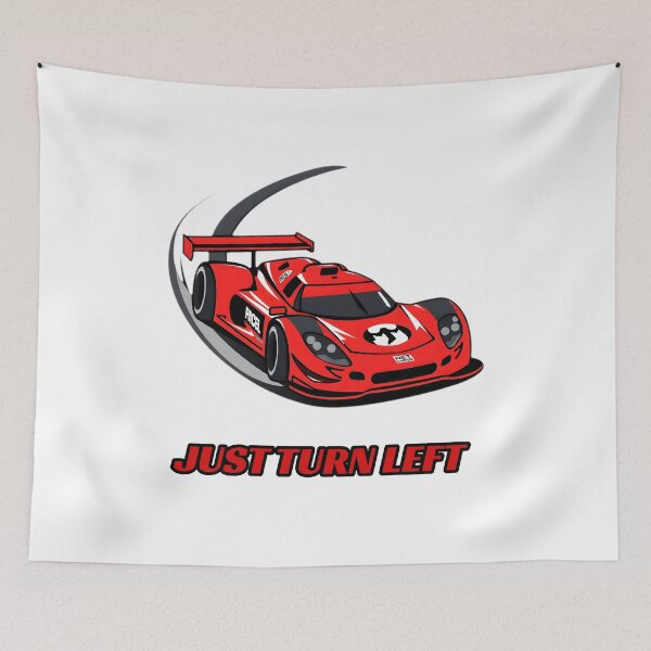 Item preview, Just Turn Left - Sim Racing Humor designed and sold by GarageGraphics.