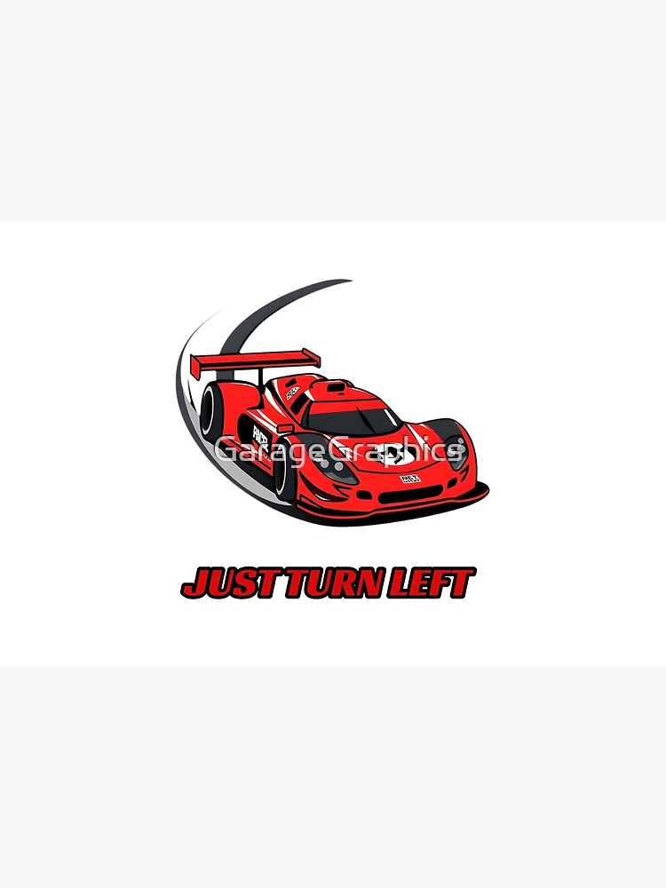 Thumbnail 6 of 6, Bath Mat, Just Turn Left - Sim Racing Humor designed and sold by GarageGraphics.
