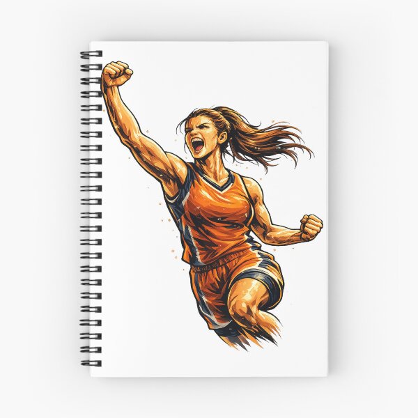 Item preview, Victorious Female Basketball Player Sports Vector Illustration designed and sold by redengineers.
