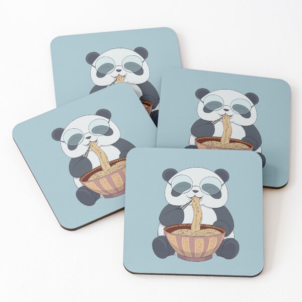 Item preview, Panda enjoying delicious ramen designed and sold by Iona Thompson.
