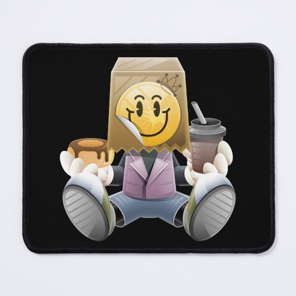Item preview, Cartoon Bag Head Character With Coffee Donut designed and sold by Lexkon Liu's art.