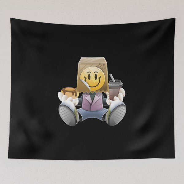 Item preview, Cartoon Bag Head Character With Coffee Donut designed and sold by Lexkon Liu's art.