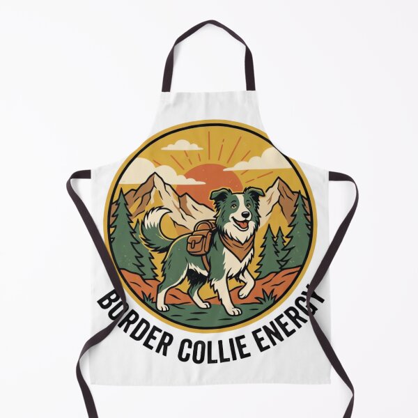 Item preview, Border Collie Energy Vintage Hiking Adventure Badge Design designed and sold by urbinet.