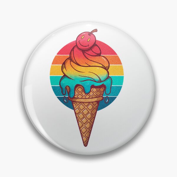 Item preview, Rainbow Ice Cream Cone | Cute Retro Summer Dessert Design designed and sold by Farisu.art.