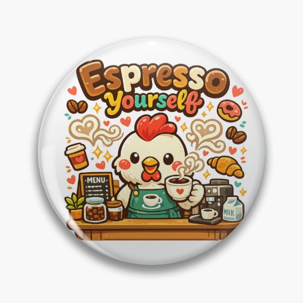 Item preview, Cute Barista Chicken  designed and sold by Chill Chicken Studio.