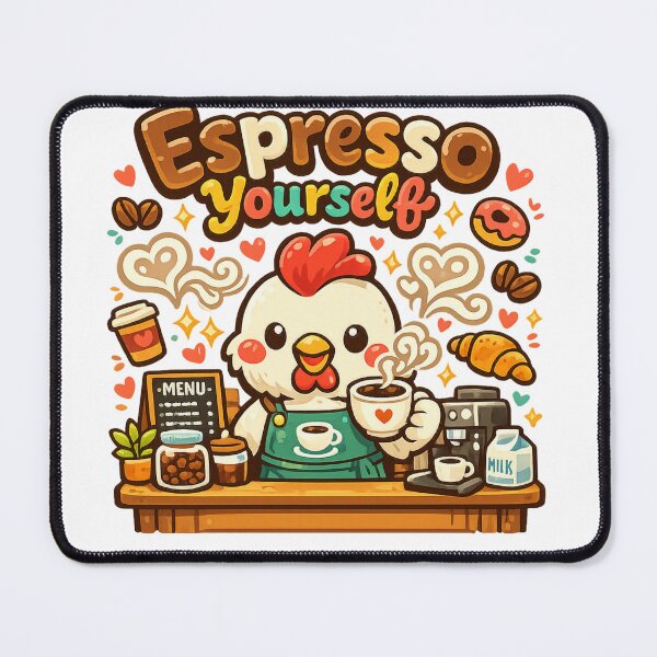 Item preview, Cute Barista Chicken  designed and sold by Chill Chicken Studio.