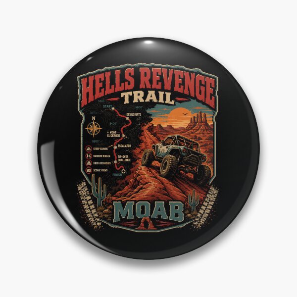 Item preview, Hell's Revenge Trail Map Moab Utah Rock Crawling 4x4 designed and sold by JasKei-Designs.
