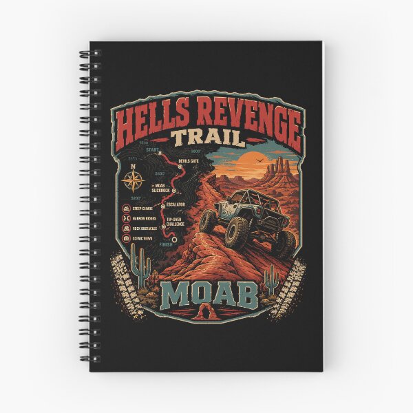 Item preview, Hell's Revenge Trail Map Moab Utah Rock Crawling 4x4 designed and sold by JasKei-Designs.