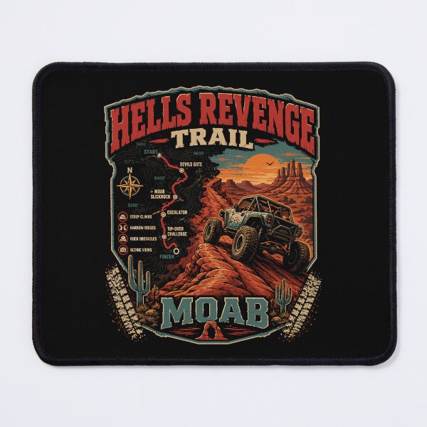 Item preview, Hell's Revenge Trail Map Moab Utah Rock Crawling 4x4 designed and sold by JasKei-Designs.