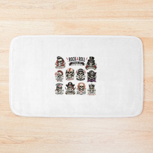 Item preview, Ultimate Rock & Roll Skull Sticker Pack – Vintage Music & Rebel Collection designed and sold by Artisan Finds Online.