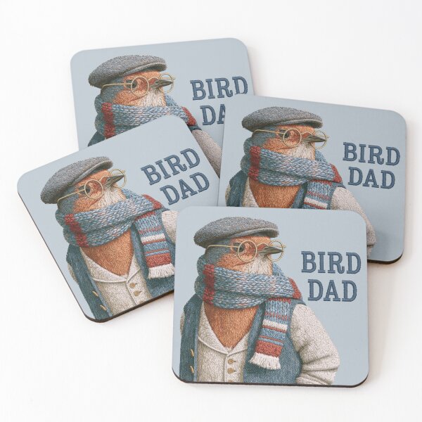 Item preview, Vintage Bird Dad Embroidered Robin Portrait Design designed and sold by MegaNovaArt.