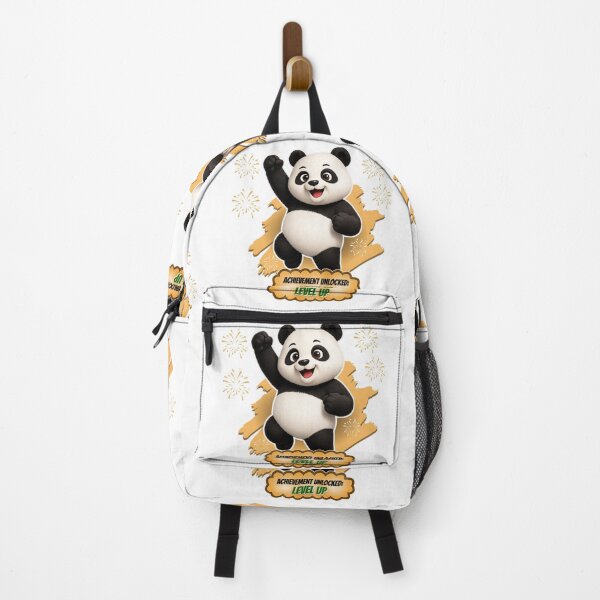 Item preview, Achievement Unlocked Level Up Panda Sticker designed and sold by EnginerdStudio.