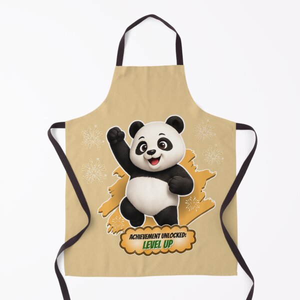 Item preview, Achievement Unlocked Level Up Panda Sticker designed and sold by EnginerdStudio.