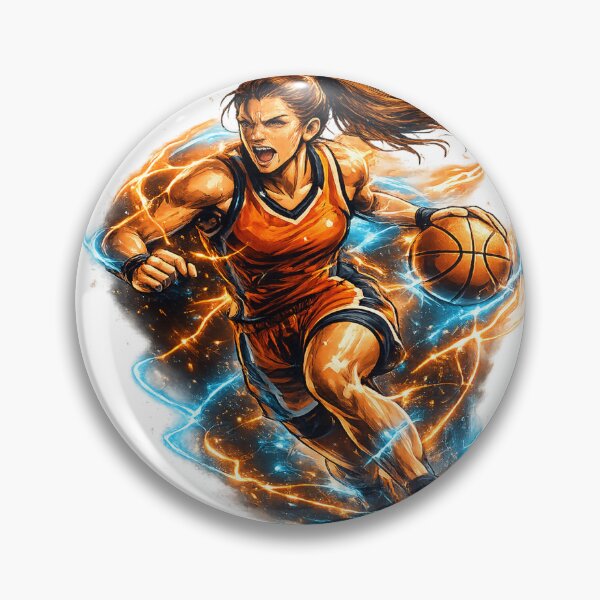 Item preview, Electric Female Basketball Player Action Vector Illustration designed and sold by redengineers.