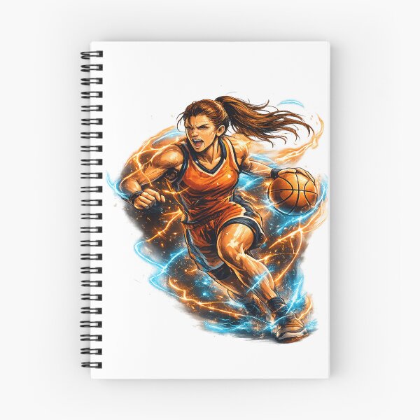 Item preview, Electric Female Basketball Player Action Vector Illustration designed and sold by redengineers.