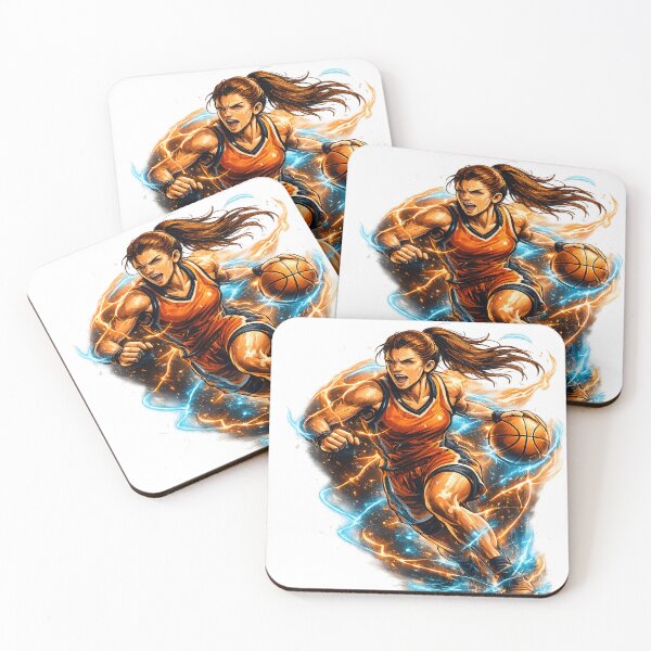 Item preview, Electric Female Basketball Player Action Vector Illustration designed and sold by redengineers.